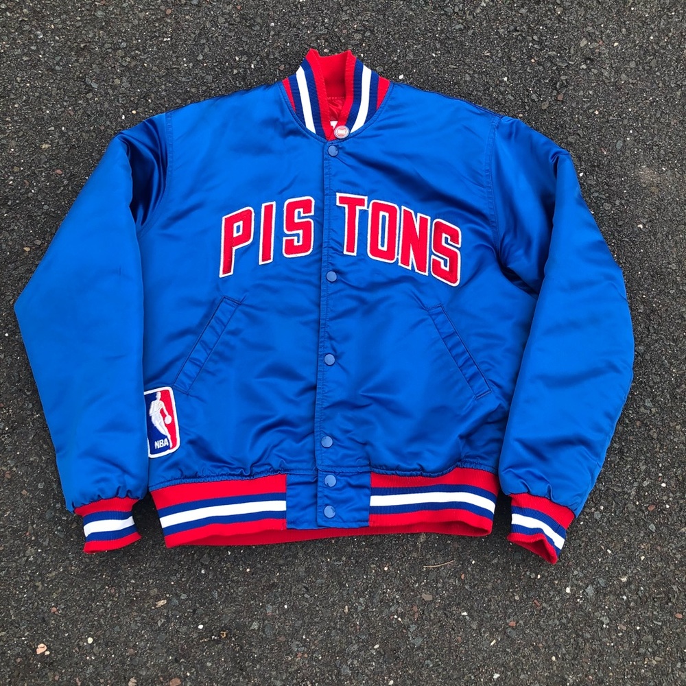 VINTAGE STARTER DETROIT PISTONS SATIN JACKET